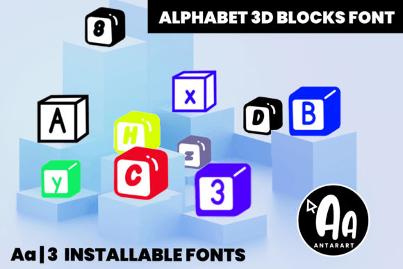 3D Alphabet Building Blocks Font: A Playful Typeface for Editorial Design