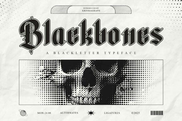 Blackbones Typeface: Bold Character for Digital Branding