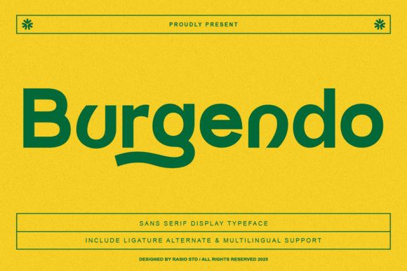 Burgendo: A Bold Sans Serif Typeface for Editorial Design