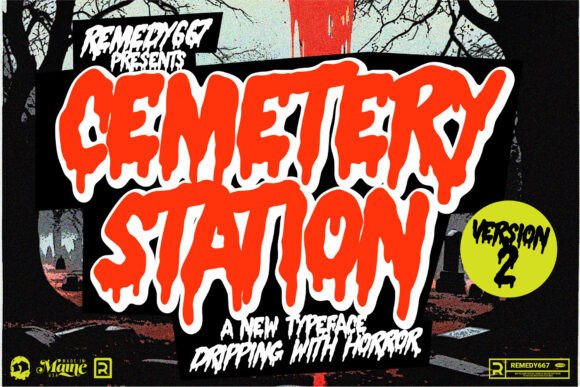 Cemetery Station: A Spooky Display Typeface for Web Design