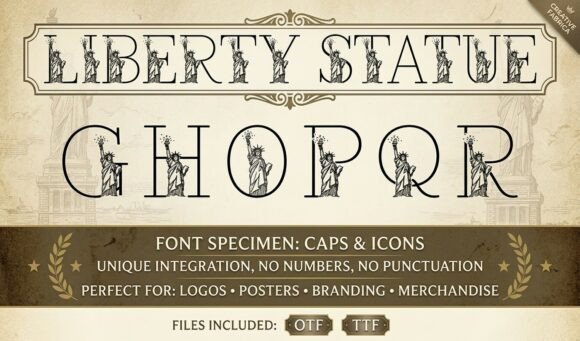 Liberty Statue: A Monumental Typeface for Bold Brand Identity