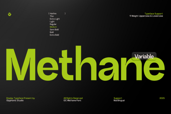 Methane Font: A Modern Typeface for Editorial Design
