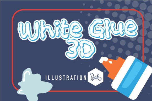 White Glue 3D: A Playful Handwritten Font for Crafty Creations